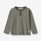 Wheat Main T-skjorte L/S Morris Jersey Tops and T-Shirts 9577 winter forest stripe