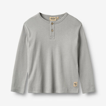 Wheat Main T-skjorte L/S Morris T-Shirt 1024 slightly blue