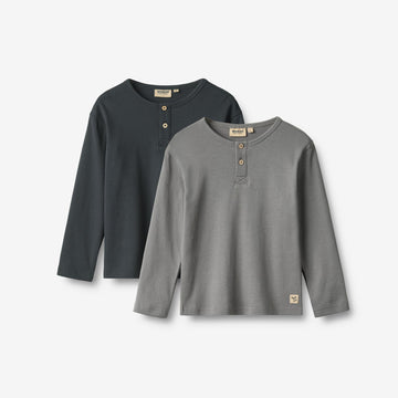 Wheat Main T-skjorte L/S Morris T-Shirt 9624 flint
