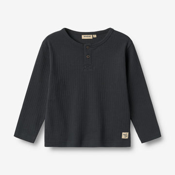Wheat Main T-skjorte L/S Morris T-Shirt 1432 navy