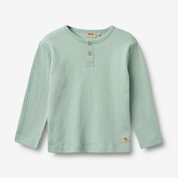 Wheat Main T-skjorte L/S Morris T-Shirt 3217 green pool