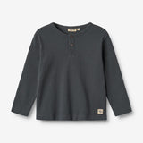 Wheat Main T-skjorte L/S Morris T-Shirt 9526 black sea