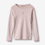 Wheat Main T-skjorte L/S Print Belis T-Shirt 1354 soft lilac