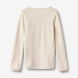 Wheat Main T-skjorte L/S Print Belis T-Shirt 3129 eggshell