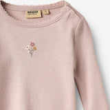 Wheat Main T-skjorte L/S Print Belis T-Shirt 1354 soft lilac