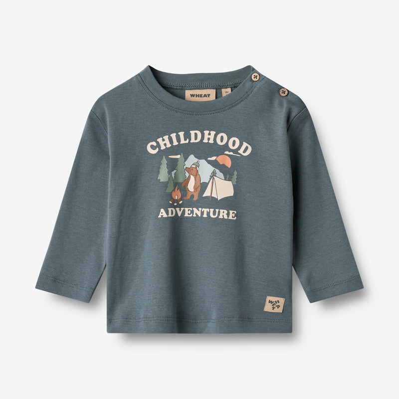 Wheat Main T-skjorte L/S Ray Jersey Tops and T-Shirts 1460 stormy weather