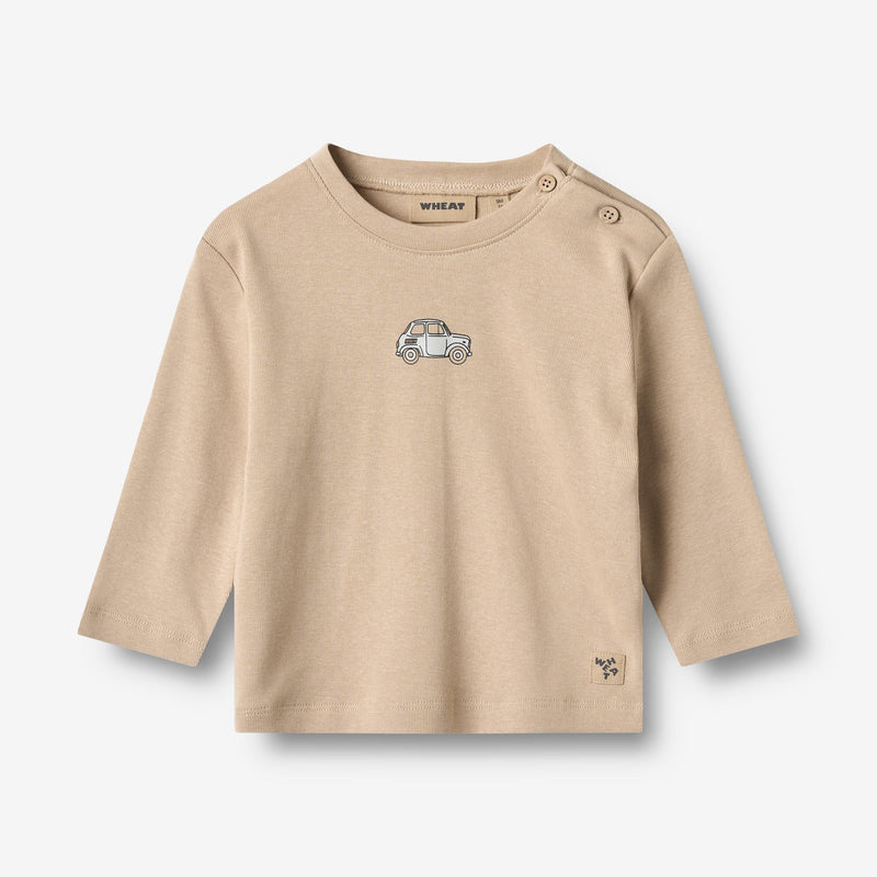Wheat Main T-skjorte L/S Ray Jersey Tops and T-Shirts 3354 warm sand
