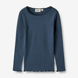 Wheat Main  T-skjorte L/S Reese Jersey Tops and T-Shirts 1042 blue waves