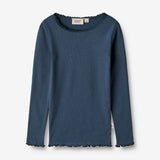 Wheat Main  T-skjorte L/S Reese Jersey Tops and T-Shirts 1042 blue waves