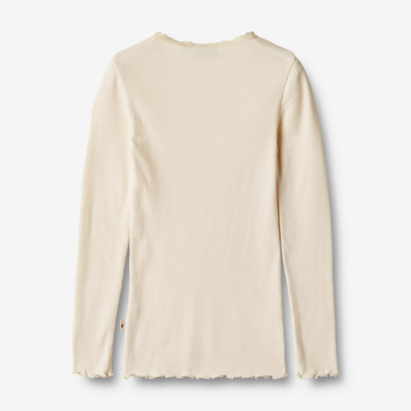 Wheat Main  T-skjorte L/S Reese Jersey Tops and T-Shirts 3171 cream