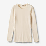 Wheat Main  T-skjorte L/S Reese Jersey Tops and T-Shirts 3171 cream