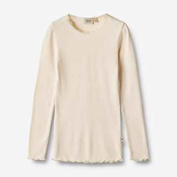Wheat Main  T-skjorte L/S Reese Jersey Tops and T-Shirts 3171 cream