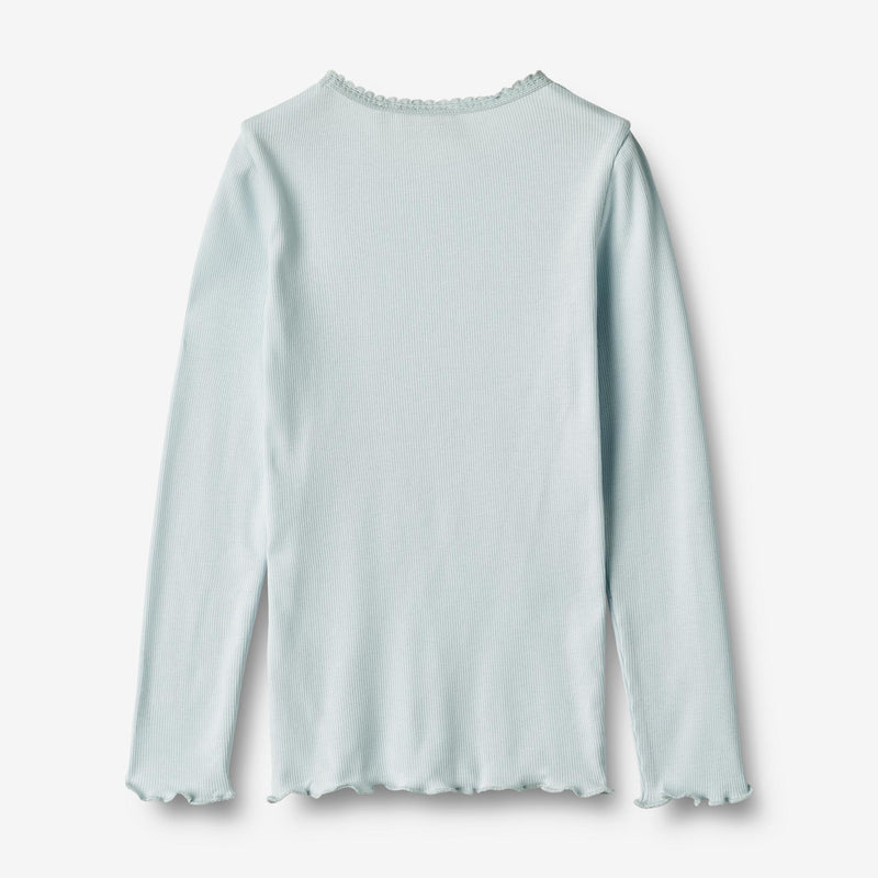 Wheat Main  T-skjorte L/S Reese Jersey Tops and T-Shirts 4030 light blue
