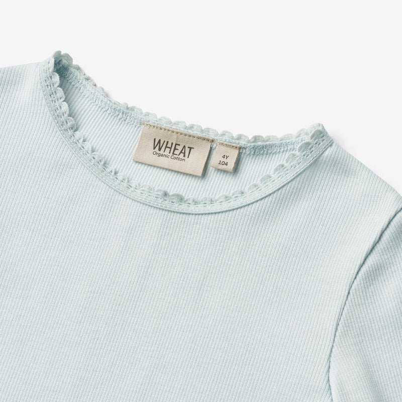 Wheat Main  T-skjorte L/S Reese Jersey Tops and T-Shirts 4030 light blue