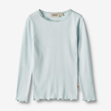 Wheat Main  T-skjorte L/S Reese Jersey Tops and T-Shirts 4030 light blue