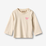 Wheat Main T-skjorte L/S Sina T-Shirt 3191 offwhite