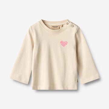 Wheat Main T-skjorte L/S Sina T-Shirt 3191 offwhite