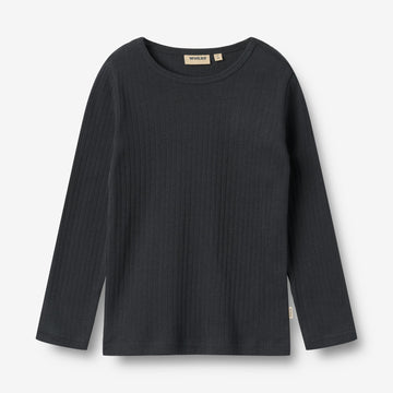 Wheat Main T-skjorte L/S Stig Jersey Tops and T-Shirts 1432 navy