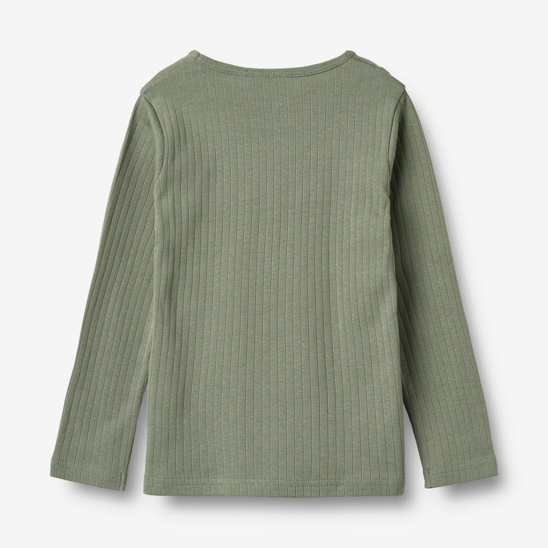 Wheat Main T-skjorte L/S Stig Jersey Tops and T-Shirts 4119 dusty green