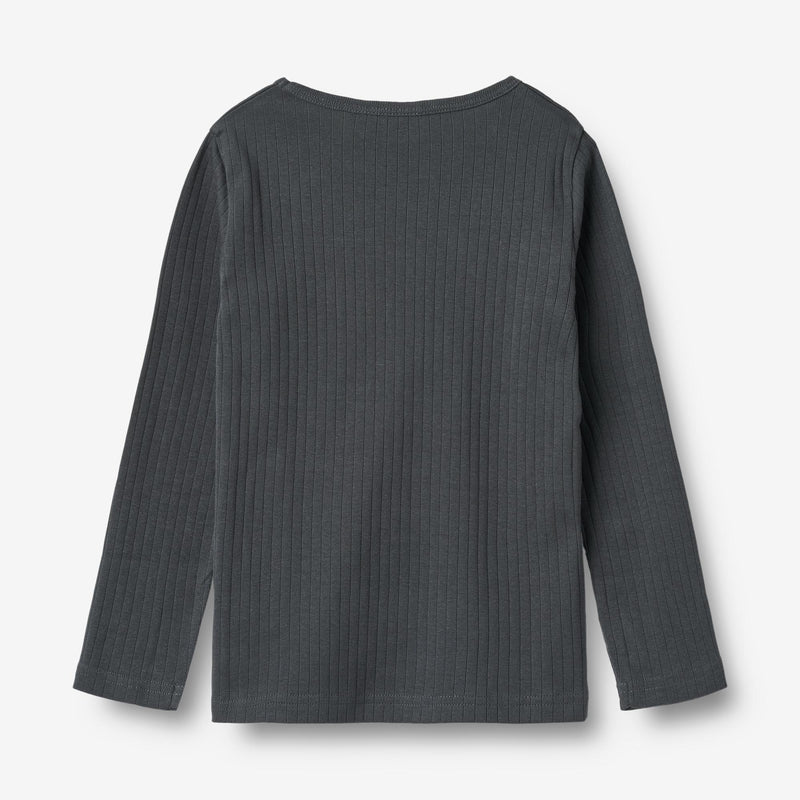 Wheat Main T-skjorte L/S Stig Jersey Tops and T-Shirts 9526 black sea