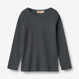 Wheat Main T-skjorte L/S Stig Jersey Tops and T-Shirts 9526 black sea