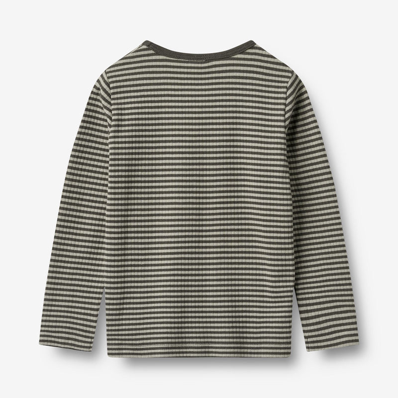 Wheat Main T-skjorte L/S Stig Jersey Tops and T-Shirts 9577 winter forest stripe