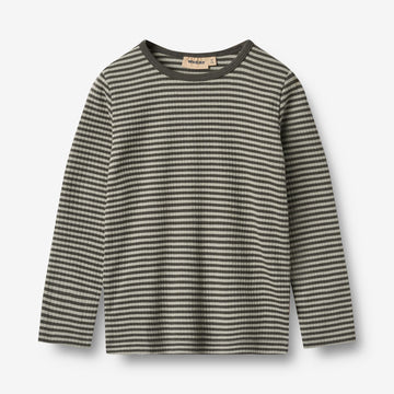 Wheat Main T-skjorte L/S Stig Jersey Tops and T-Shirts 9577 winter forest stripe