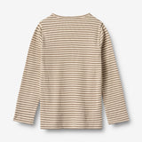 Wheat Main T-skjorte L/S Stig Jersey Tops and T-Shirts 9570 stone stripe