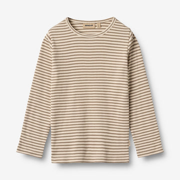 Wheat Main T-skjorte L/S Stig Jersey Tops and T-Shirts 9570 stone stripe
