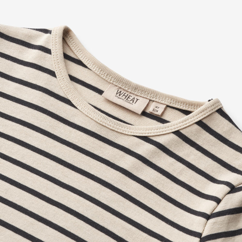 Wheat Main  T-skjorte L/S Stig Jersey Tops and T-Shirts 1433 navy stripe