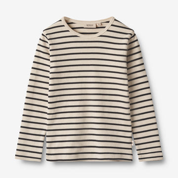 Wheat Main  T-skjorte L/S Stig Jersey Tops and T-Shirts 1433 navy stripe