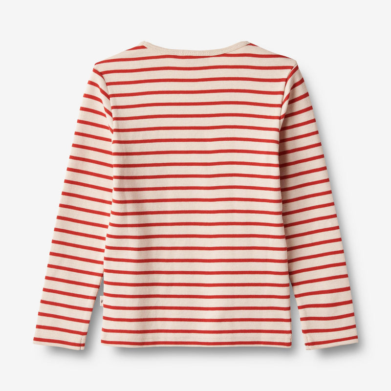 Wheat Main  T-skjorte L/S Stig Jersey Tops and T-Shirts 2078 red stripe