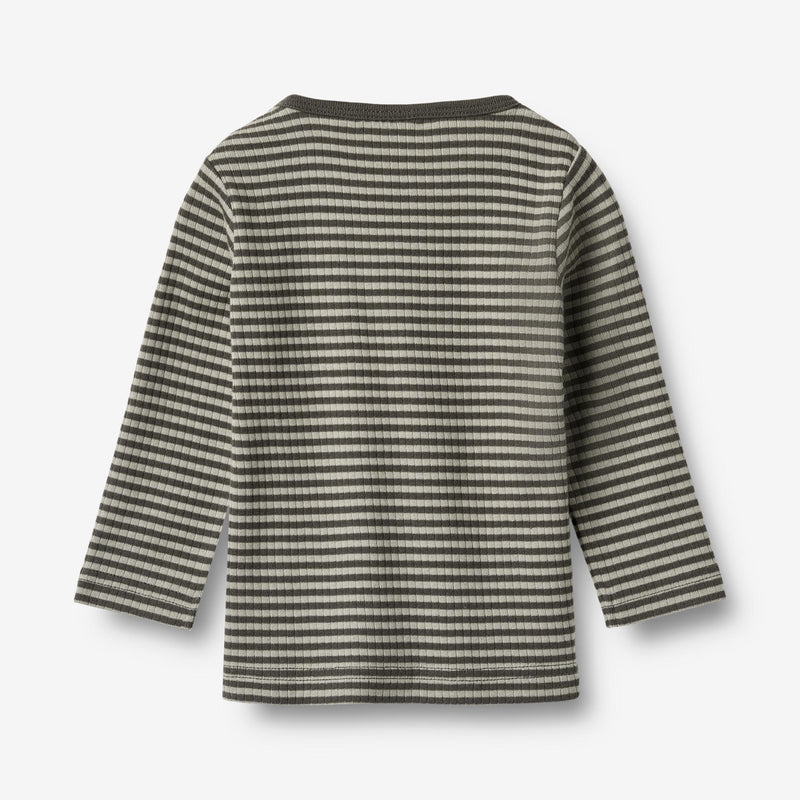 Wheat Main T-skjorte L/S Stig Jersey Tops and T-Shirts 9577 winter forest stripe