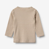Wheat Main T-skjorte L/S Stig Jersey Tops and T-Shirts 9570 stone stripe
