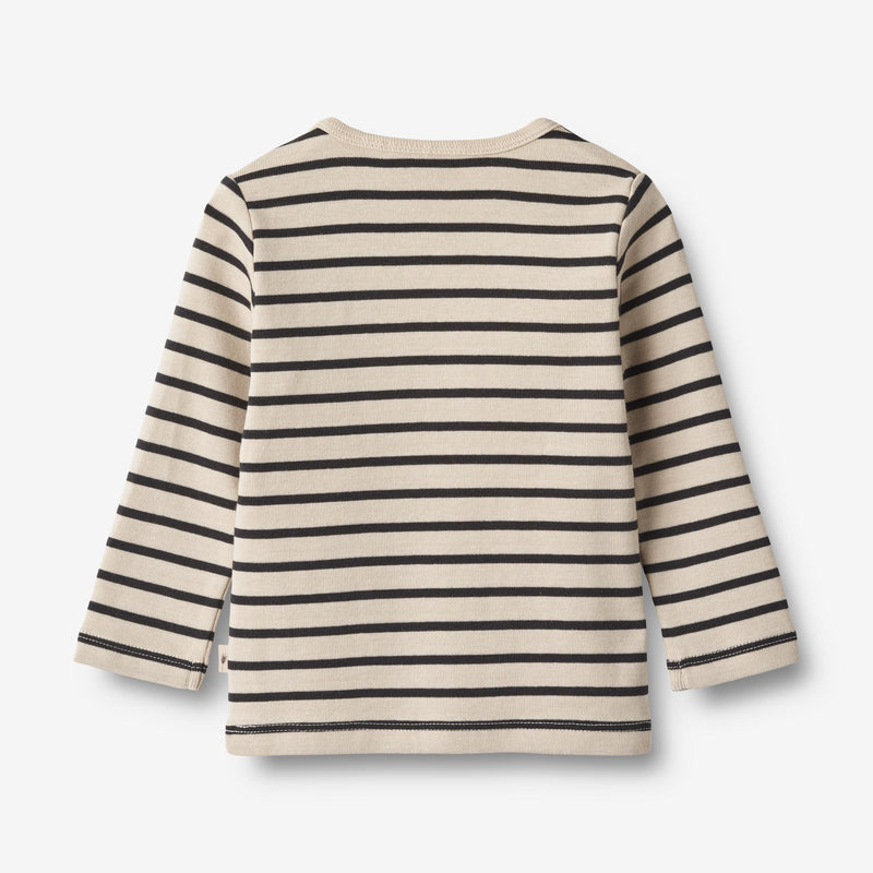 Wheat Main  T-skjorte L/S Stig Jersey Tops and T-Shirts 1433 navy stripe