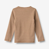 Wheat Main T-skjorte L/S Stig T-Shirt 3017 warm hazel stripe