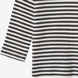 Wheat Main T-skjorte L/S Stig T-Shirt 9432 navy rib stripe