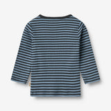 Wheat Main T-skjorte L/S Stig T-Shirt 9548 bright blue stripe