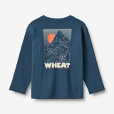 Wheat Main T-skjorte L/S trykk Dixie Jersey Tops and T-Shirts 1194 blue denim