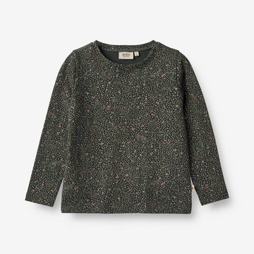 Wheat Main  T-skjorte Manna Jersey Tops and T-Shirts 0028 black coal small flowers