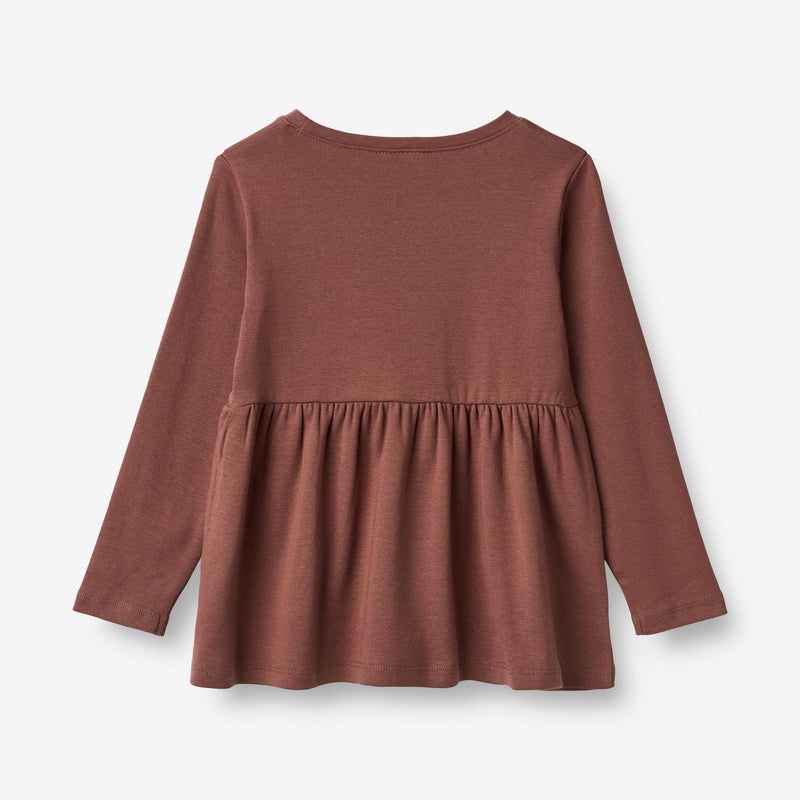 Wheat Main  T-skjorte Marcia Broderi Jersey Tops and T-Shirts 2389 plum rose