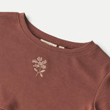 Wheat Main  T-skjorte Marcia Broderi Jersey Tops and T-Shirts 2389 plum rose