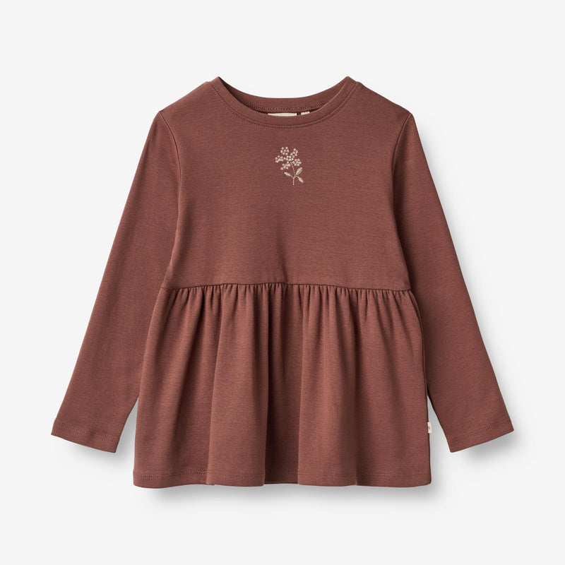 Wheat Main  T-skjorte Marcia Broderi Jersey Tops and T-Shirts 2389 plum rose