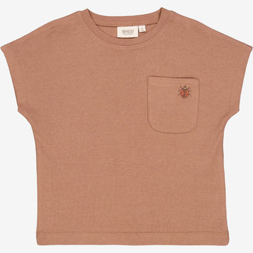 Wheat Main  T-skjorte Marihøne Broderi Jersey Tops and T-Shirts 2102 vintage rose