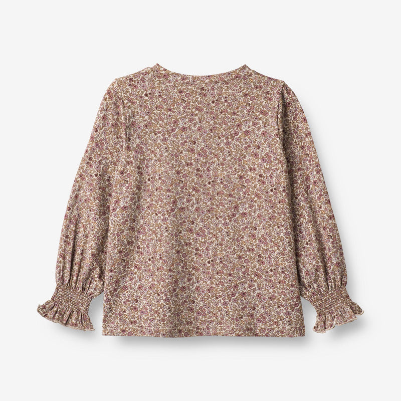 Wheat Main  T-skjorte Norma Jersey Tops and T-Shirts 0098 grey rose flowers