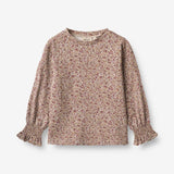 Wheat Main  T-skjorte Norma Jersey Tops and T-Shirts 0098 grey rose flowers