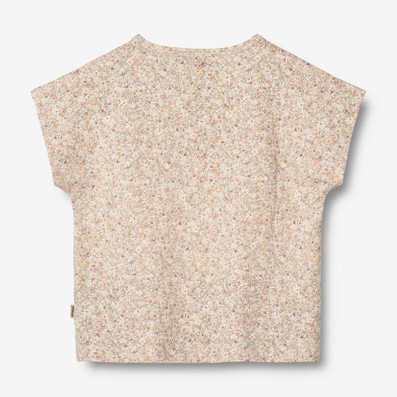 Wheat Main T-skjorte S/S Bette Jersey Tops and T-Shirts 1250 cream flower meadow