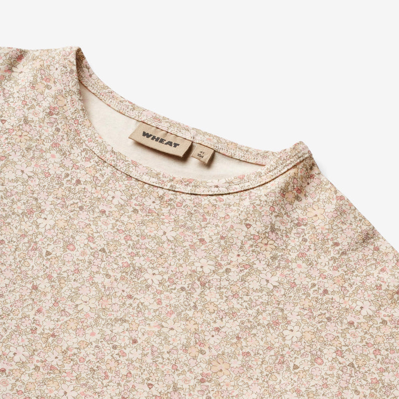 Wheat Main T-skjorte S/S Bette Jersey Tops and T-Shirts 1250 cream flower meadow