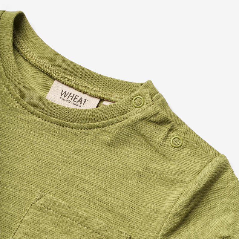 Wheat Main  T-skjorte S/S Dines Jersey Tops and T-Shirts 4122 sage