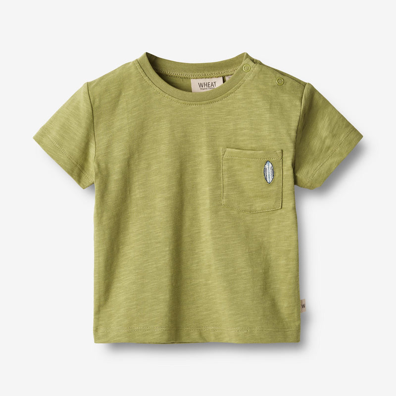 Wheat Main  T-skjorte S/S Dines Jersey Tops and T-Shirts 4122 sage